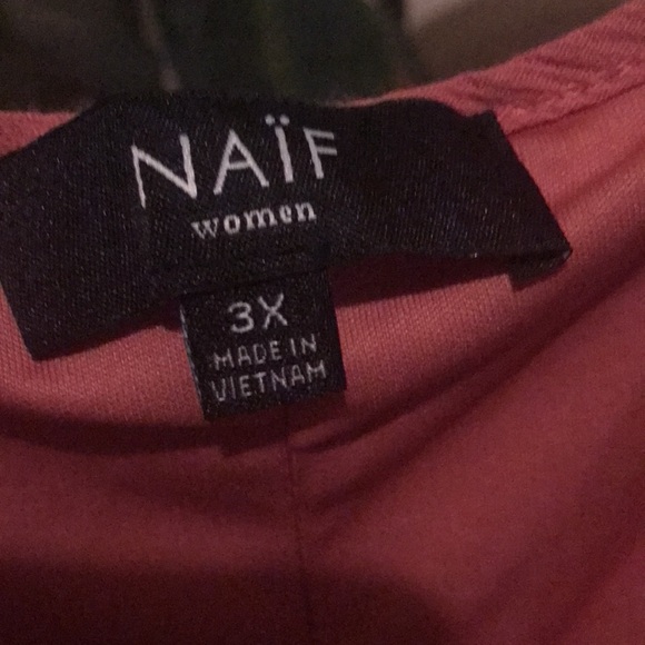 Melon colored (dress) shirt..depending on your boldness..slit sleeves.pretty EUC - Picture 2 of 2